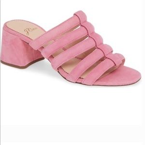 J. Crew Penny Strappy Suede Slide Sandal